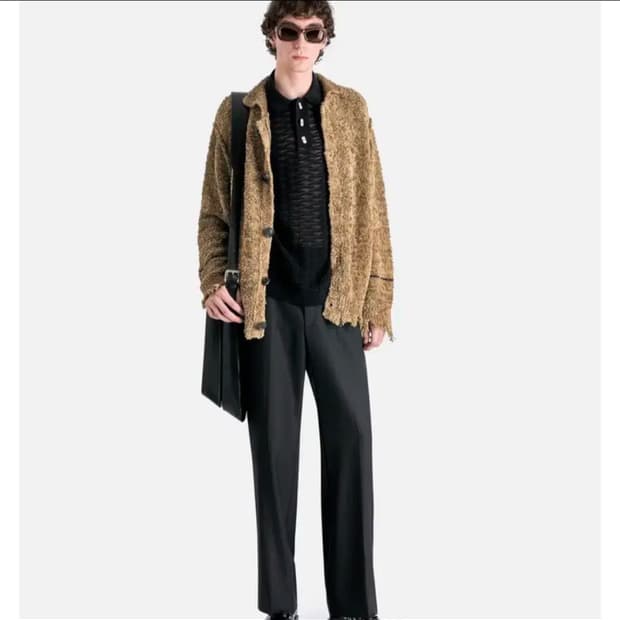 나마체코 axan 가디건 브라운 m 유일매물 새상품