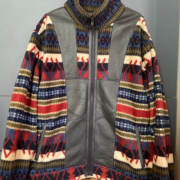 뉴질랜드 램스킨 양가죽 노르딕 레더 플리스 자켓