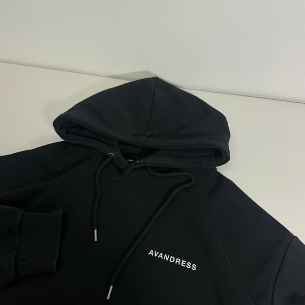 L-XL 2 어반드레스 블랙 루즈오버핏 스웻코튼 후드티