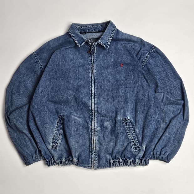 80'S 폴로랄플로렌 데님 블루종 ( 2XL ) / 9442