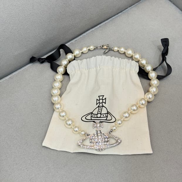 비비안웨스트우드 진주 초커 목걸이 네크리스 