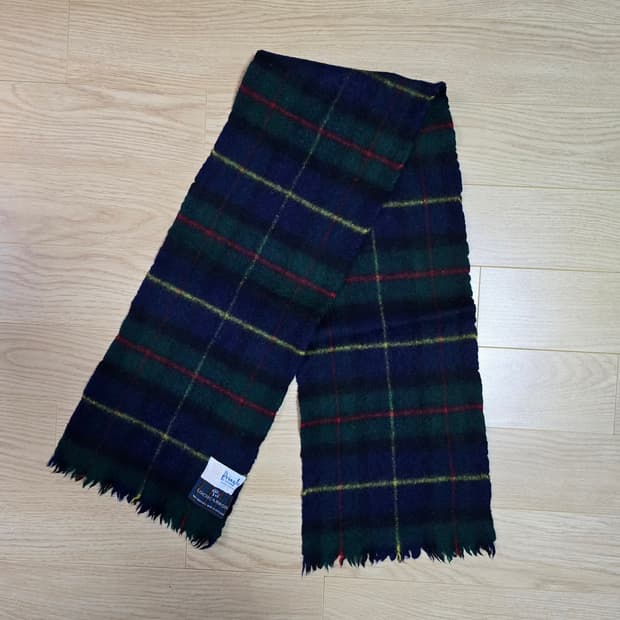 Lochcarron 뉴 울 체크패턴 머플러