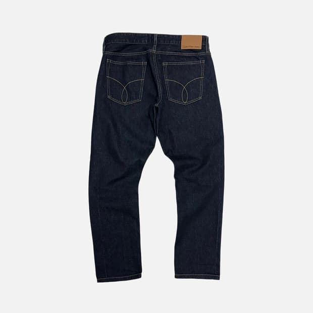 캘빈클라인 스트레이트 테이퍼드 데님 팬츠 진청바지