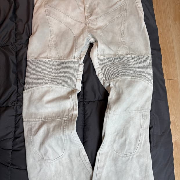 [32] 빈티지 바이커 절개 플레어데님 