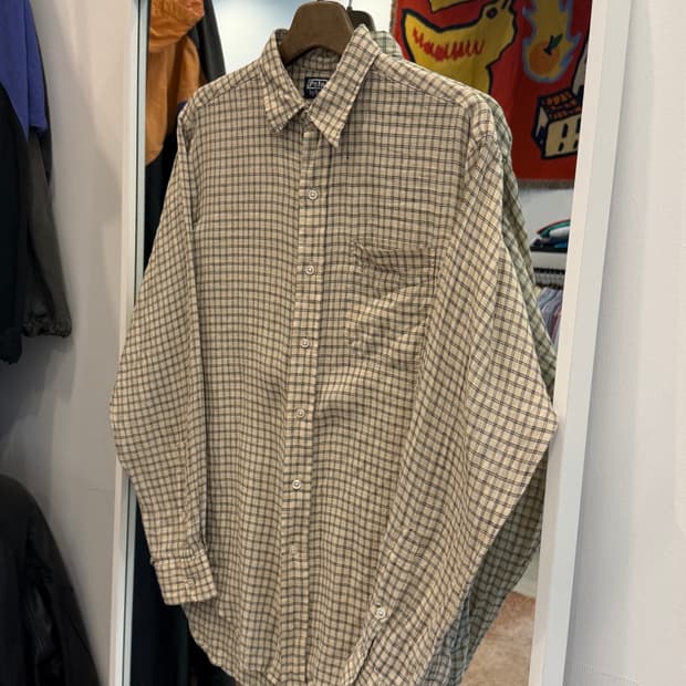 90-00s Polo RL 폴로 랄프로렌 올드 체크 린넨 셔츠