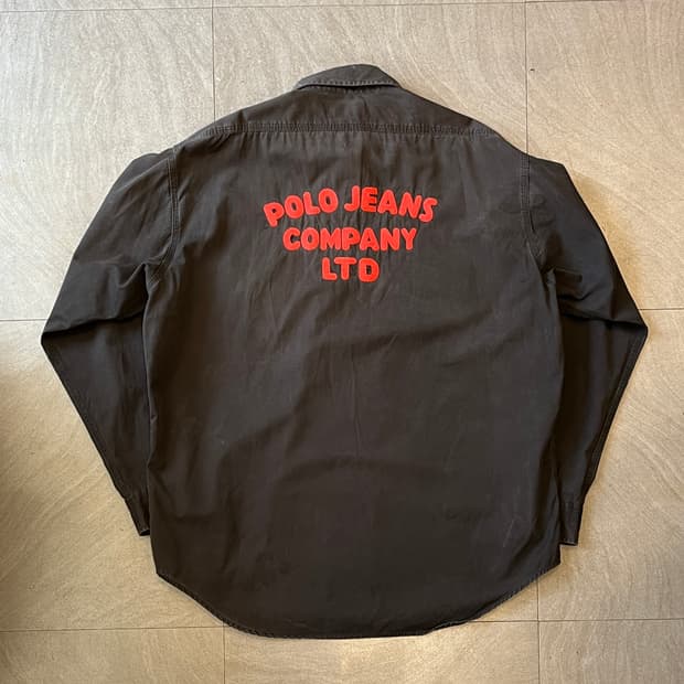 폴로 정품 진스 블랙 긴팔 셔츠