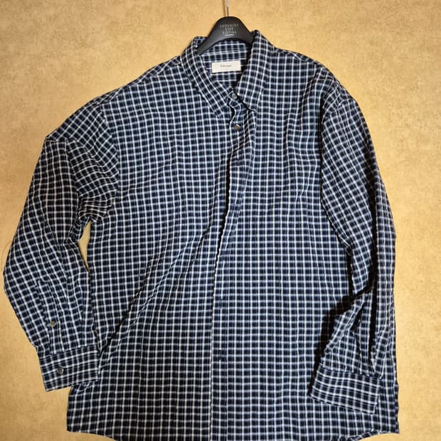파브레가 모나코 체크 셔츠 네이비 3사이즈