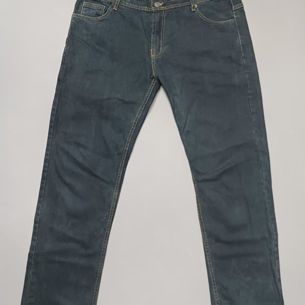 [37] 빈티지 흑청 생지 레귤러진 청바지