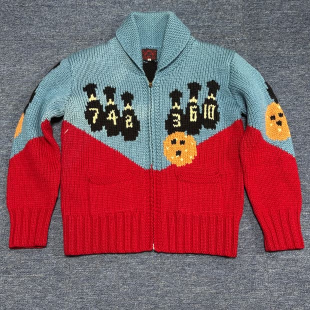 (38)에비수 빈티지 코위찬 니트집업 캐피탈