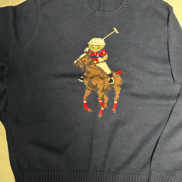 폴로 베어 니트 xxl qr코드 있음