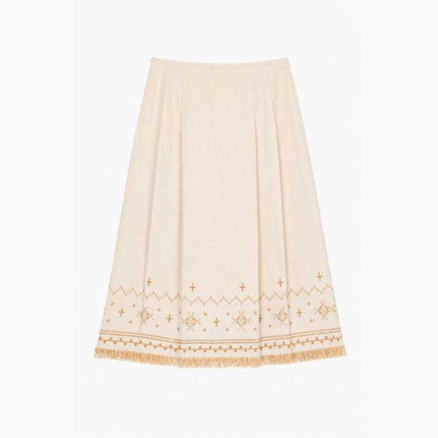 BURBERRY LONDON 버버리 블루라벨 자수 스커트 (6602)