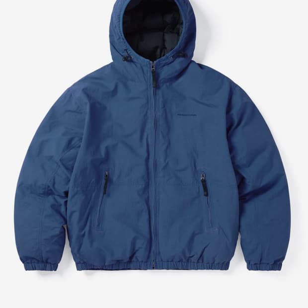 디스이즈네버댓 Washed Down Puffer Jacket Blue