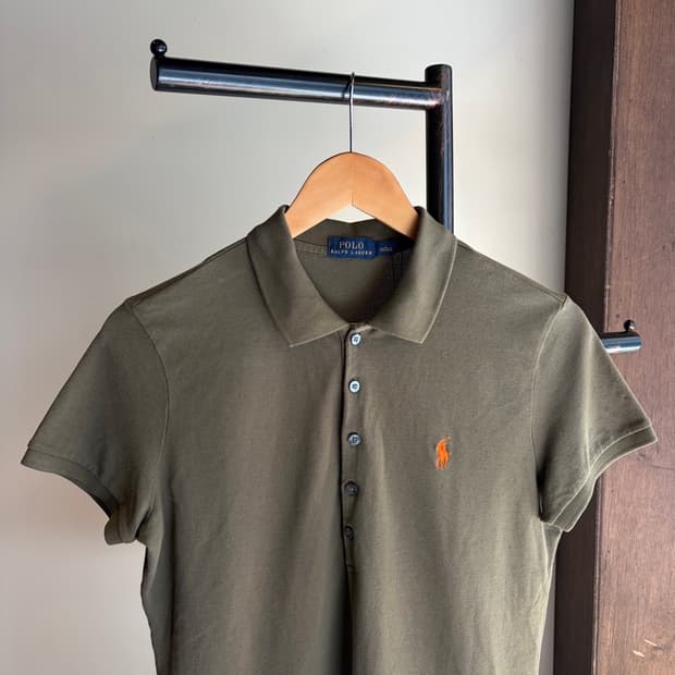 17734 - 폴로 랄프로렌 카키 반팔 카라티