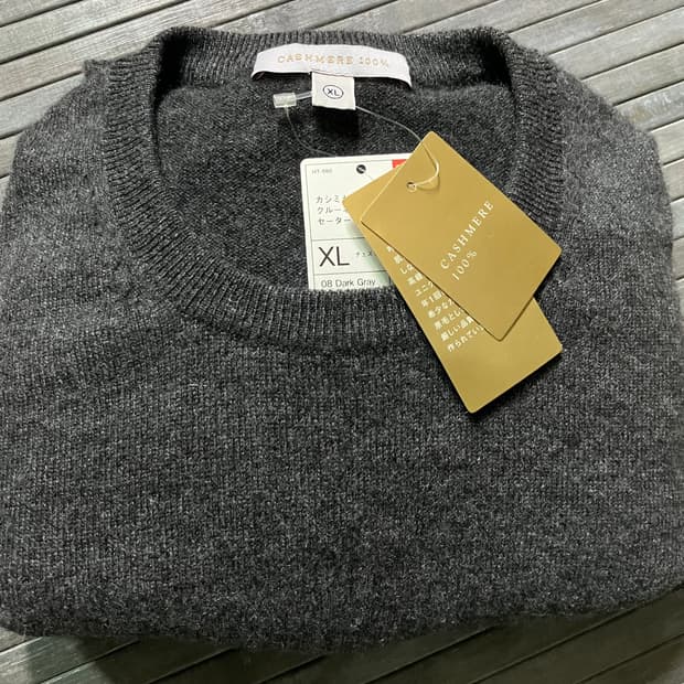 Dark grey cashmere 100 knit