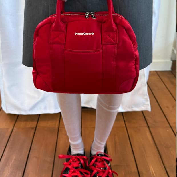 나나크루 미니 닥터 가방 블러드 레드 사틴