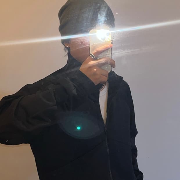 오클리 넥 레터링 집업