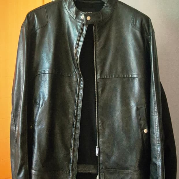 스튜디오톰보이 레더 바이커자켓