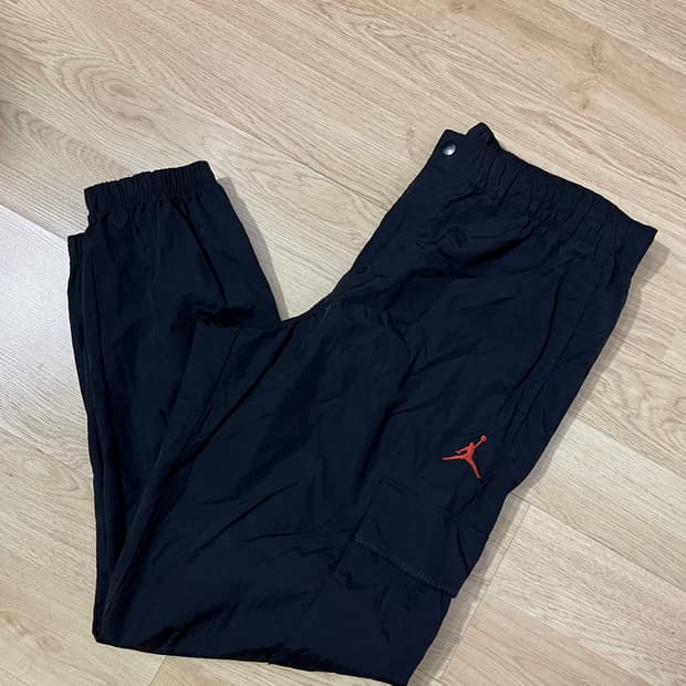 조던 정품 나일론 블랙 카고 조거 팬츠 XL