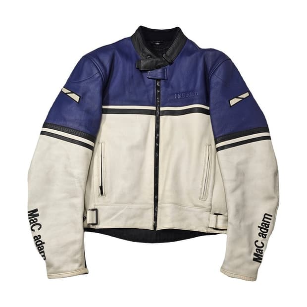 MAC ADAM 빈티지 소가죽 모터싸이클 자켓 L