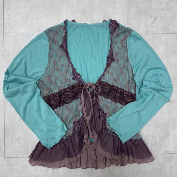 •모리 페어리 레이스 프릴 가디건