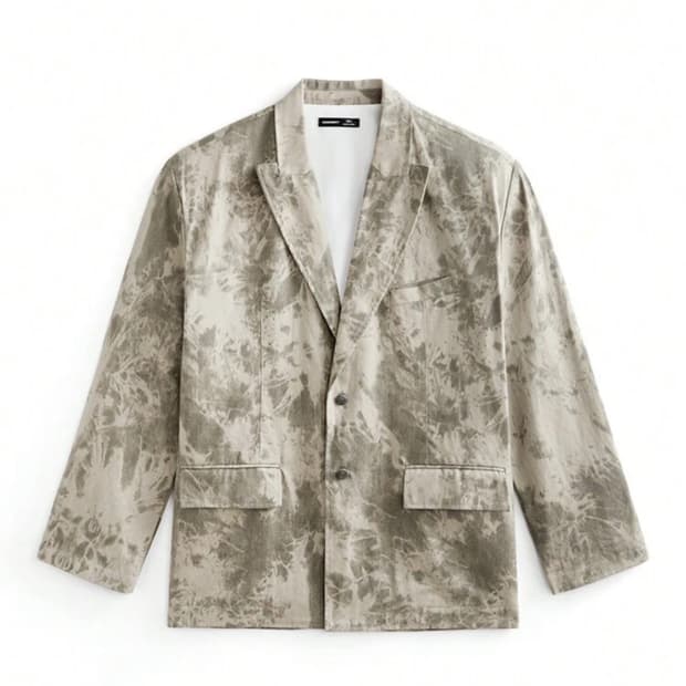 타이다이 오버핏 자켓 카키