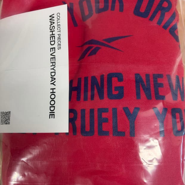 (새상품) 컬렉트 피시스 x 리복 후드티 L