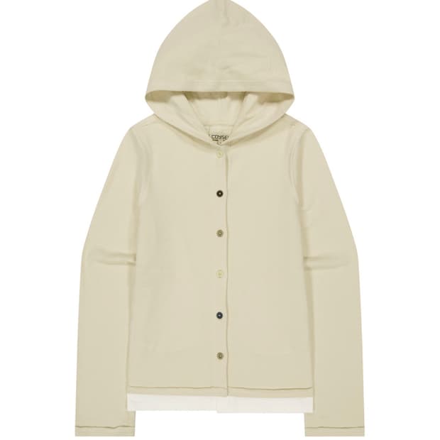 코이세이오 투폴드 버튼업 후디 아이보리 2사이즈