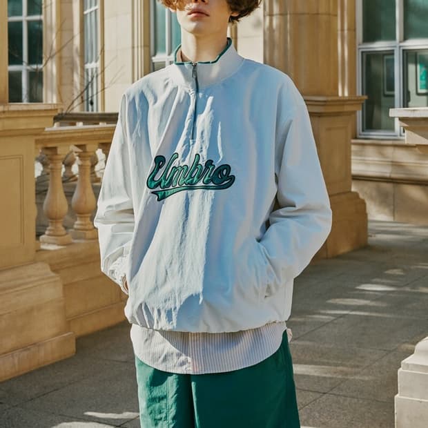 엄브로 프레피 옥스포드 스탠넥 아노락  