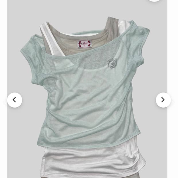Lazy Sleeveless Layered Tee Mint