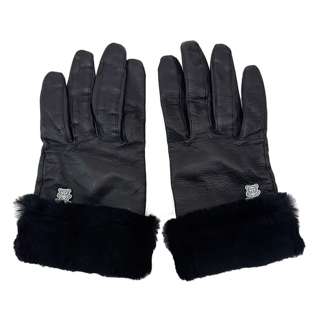 Hysteric Glamour Leather Fur Cuff Gloves