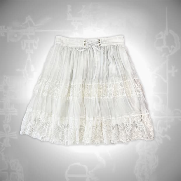 LIZ LISA Skirt 리즈리사 히메갸루 모리걸 화이트 레이스 스커트
