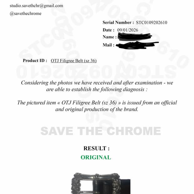 [36] 크롬하츠 필리그리 벨트