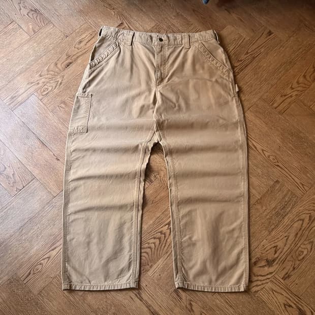 [38]칼하트 USA 덩가리핏 베이지 싱글니 카펜터 워크 팬츠