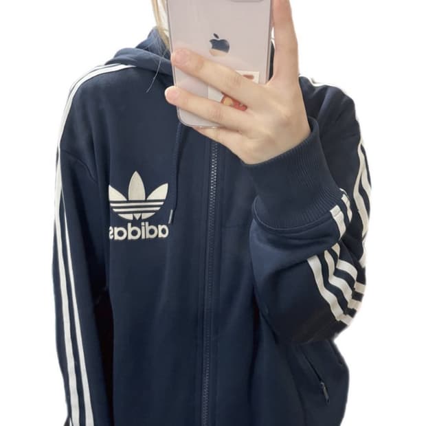 대대장 아디다스 남색 파이어버드 후드집업 