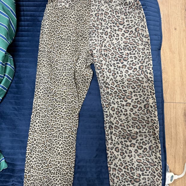 아조바이아조 레오파드 워시드 코튼 팬츠 M 사이즈