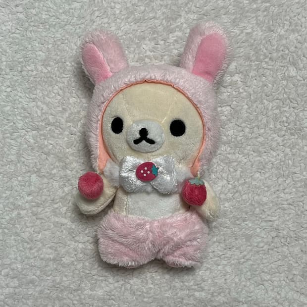 고전 코리락쿠마 딸기 우사기 인형