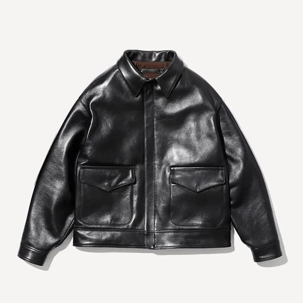 [1] 25AW A.PRESSE 아프레쎄 레더 타입 A-2 플라이트 자켓