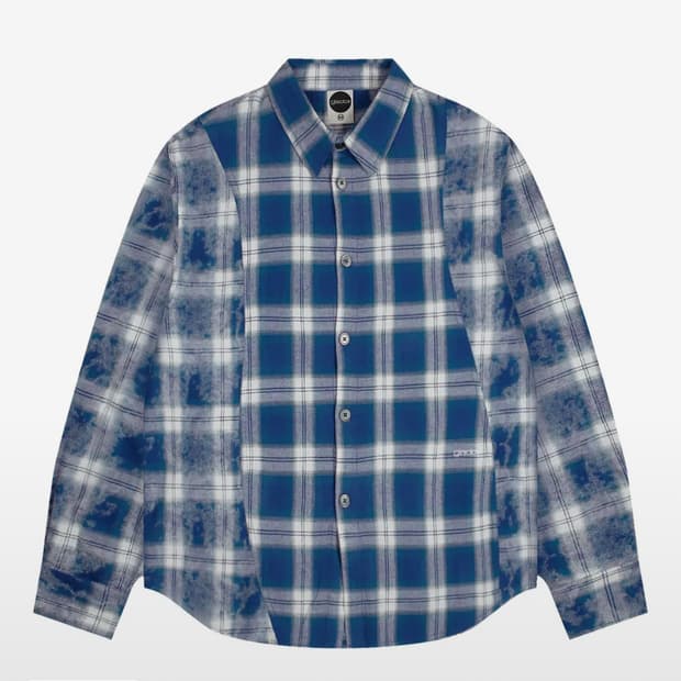 글랙 워시드 체크셔츠