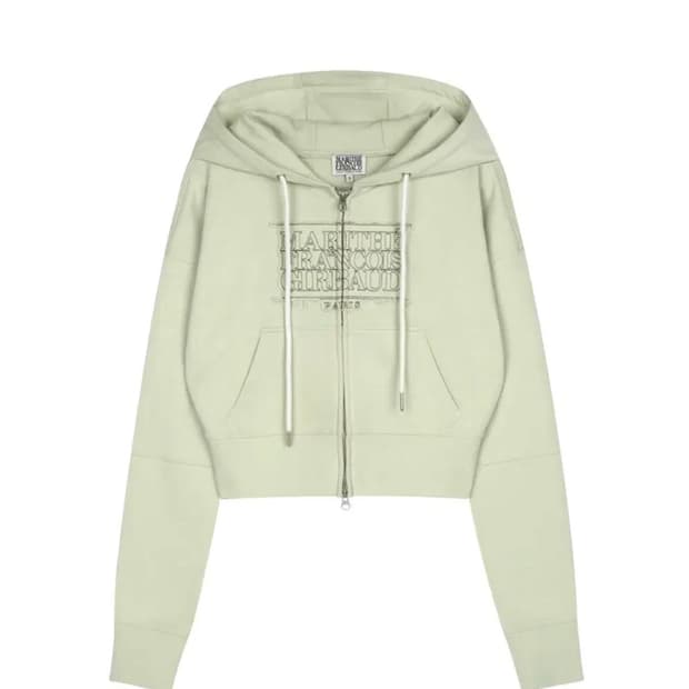 마리떼프랑소와저버 로고 크롭 후드집업 S