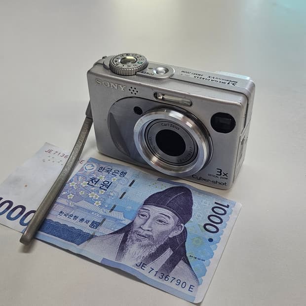 작례O 칼자이스 명품 렌즈 소니 사이버샷 dsc-w1 디지털카메라 빈티지