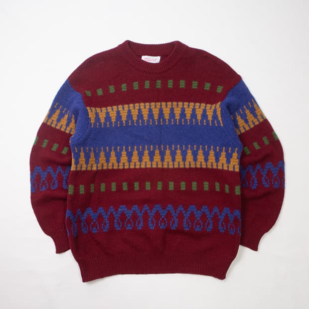 90s 베네통 쉐틀랜드 울 니트 스웨터