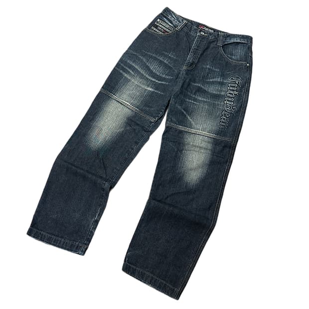 FUBU 후부 레터링 루즈핏 데님 팬츠 (30-31)