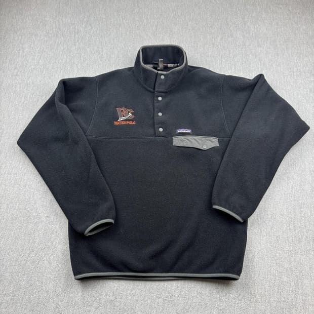 13FW 파타고니아 클래식 신칠라 스냅-티 플리스 풀오버 블랙 커스텀자수