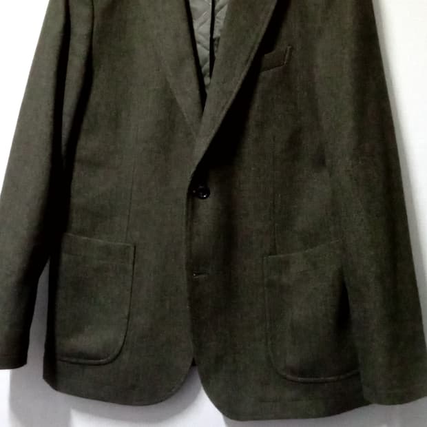 올젠 헤링본 블레이저 자켓 콤비 마이 누빔