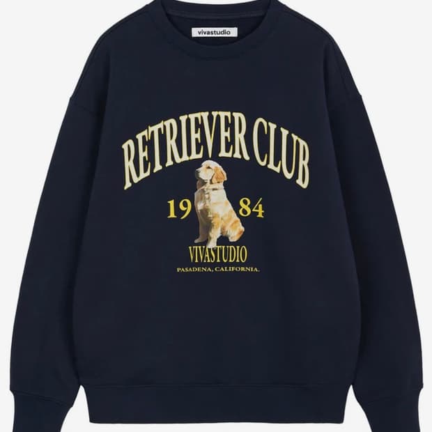 비바스튜디오 RETRIEVER 맨투맨 (navy)