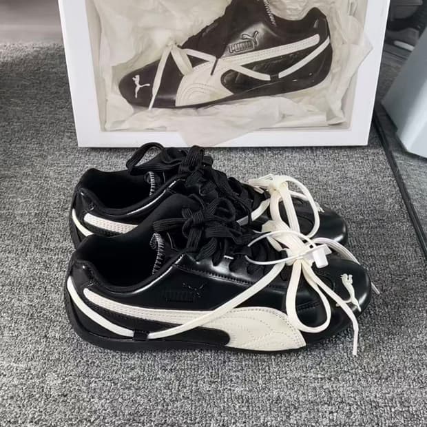 푸마 x 로제 스피드캣 PRM 블랙 웜 화이트 235mm