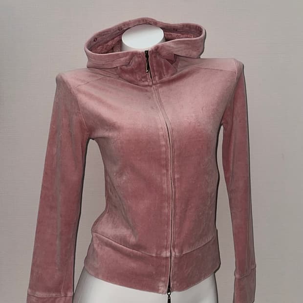 빈티지 벨벳 트레이닝 집업 핑크