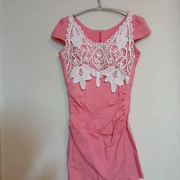 나롱쥐 원피스 캡소매 홀복 섹시 레이스 캡 드레스 하객 파티 데이트룩