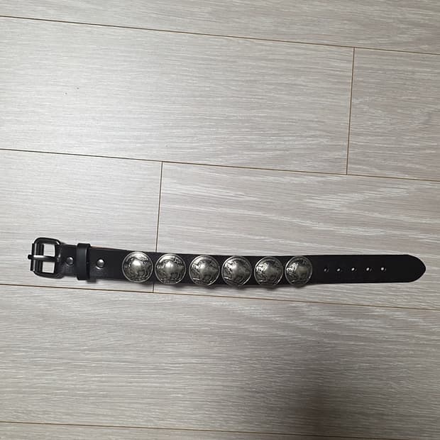 버팔로 코인 가죽 팔찌 아메리칸 네이티브