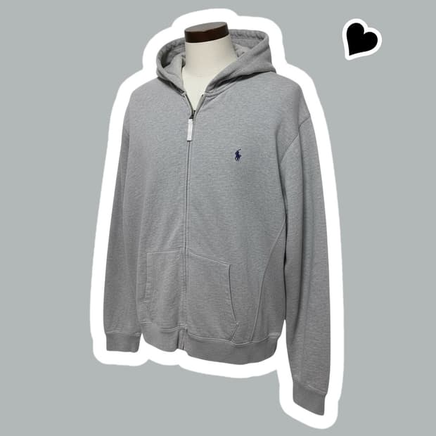 폴로 랄프로렌 그레이 후드집업